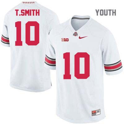 Ohio State Buckeyes Youth Troy Smith #10 White Authentic Nike College NCAA Stitched Football Jersey UR19N42YI